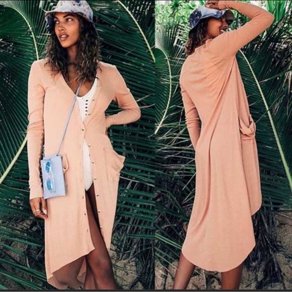 Free People Sweaters - FP BEACH Ribbed Up Maxi Cardigan Small